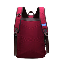 Men Canvas Backpack PU Leather Splice Large Capacity Laptop Mochila Escolar College School Student Casual Travel Bag
