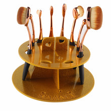 10 Hole Oval Makeup Brush Holder Rack Organizer Cosmetic Shelf Tool WORLRWIDE