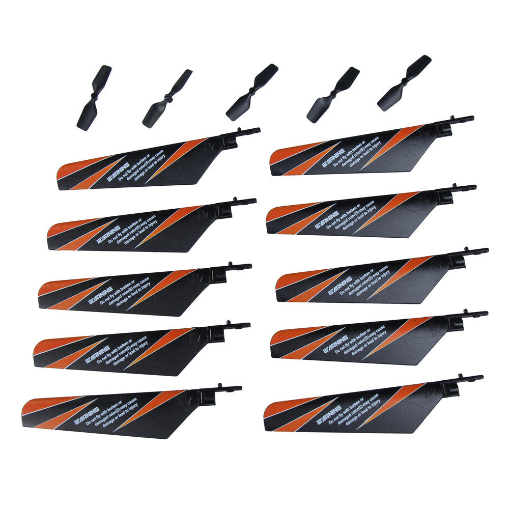 10Pcs Main Rotor Blade 5Pcs Tail Blade Parts for V911 4CH RC Helicopter RC Accessories