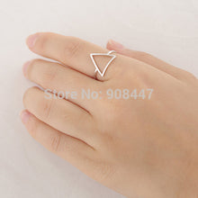 Geometry Decorative Pattern Triangle Ring Midi Hollow Triangle Ring