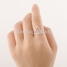 Geometry Decorative Pattern Triangle Ring Midi Hollow Triangle Ring