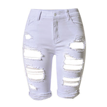 White Shorts Women High Waist Shorts Ripped Short Jeans Woman Denim Shorts Pantalones Cortos Mujer