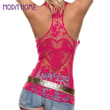 Women's Tank Top Sleeveless Vest Racerback Solid Casual Women Tops Crochet Hollow Out Blusas