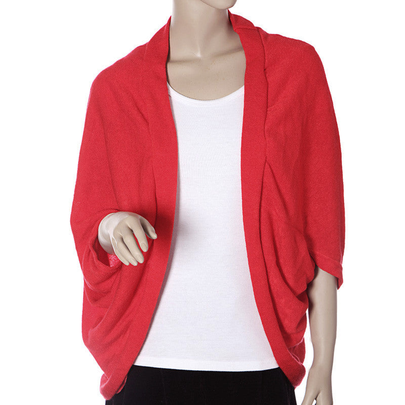 Cardigan Women Casual Knitted Sweater Long Batwing Sleeve Cape Poncho Coat Thin Outwear Women Tops Blusas