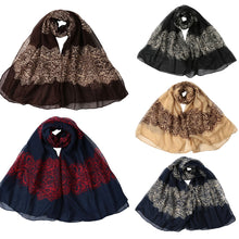 New Fashion Bohemian Beach Voile Soft Long Scarf Women Vintage Printed Wrap Shawl Stole Scarves Muslim Pashmina