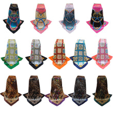 New Fashion Women Square Silk Scarf Contrast Bufandas Leopard Foulard Shawl Pashmina Kerchief Chic Ladies Bandanas