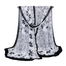 New Fashion Women Chiffon Scarf Floral Print Long Thin Shawl Wrap Vintage Pashmina Women Shawls and Scarves