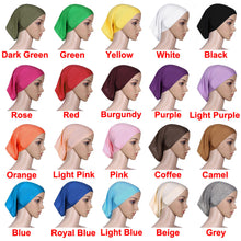 New Fashion Women's Muslim Hijab Ladies Turban Islamic Bonnet Underscarf Inner Cap Solid Rayon Tube Hat Elastic Headwear