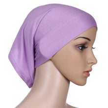 New Fashion Women's Muslim Hijab Ladies Turban Islamic Bonnet Underscarf Inner Cap Solid Rayon Tube Hat Elastic Headwear