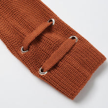 New Women V Neck Knitted Sweater Striped Bandage Cross Ties Long Pullover Loose Casual Knitwear Ladies South Korea Clothing