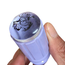 Purple 2.8CM Transparent Stamp Nail Art Clear Jelly Stamper Scraper Tool Set Manicure Polish Stamp Image Tool Kit