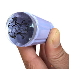 Purple 2.8CM Transparent Stamp Nail Art Clear Jelly Stamper Scraper Tool Set Manicure Polish Stamp Image Tool Kit