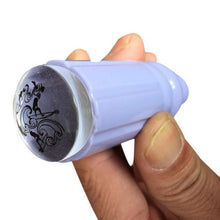 Purple 2.8CM Transparent Stamp Nail Art Clear Jelly Stamper Scraper Tool Set Manicure Polish Stamp Image Tool Kit