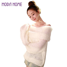 Sexy Off Shoulder Women Sweaters And Pullovers Slash Neck Oversize Knitted Sweater Tops Plus Size Casual Pull