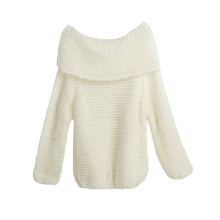 Sexy Off Shoulder Women Sweaters And Pullovers Slash Neck Oversize Knitted Sweater Tops Plus Size Casual Pull