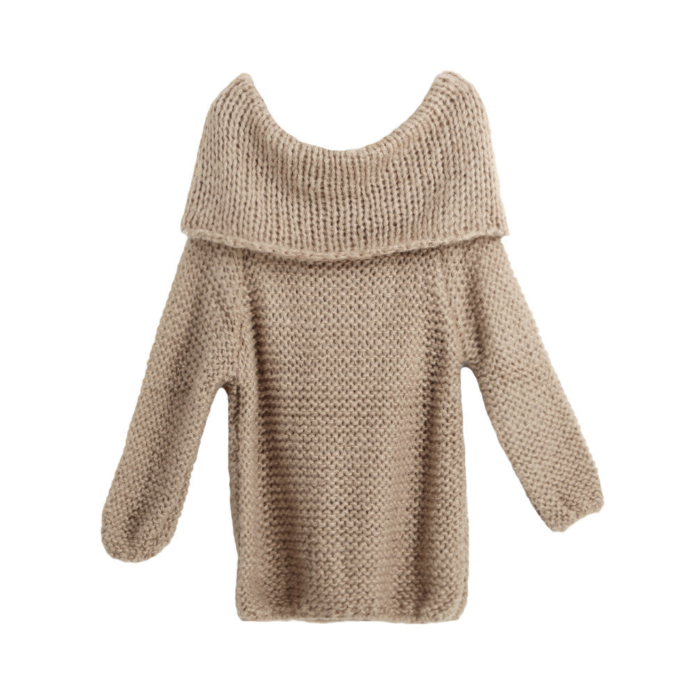 Sexy Off Shoulder Women Sweaters And Pullovers Slash Neck Oversize Knitted Sweater Tops Plus Size Casual Pull