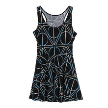 Sexy Women Casual Dress Deathly Hallows Reversible Skater Dress LY3