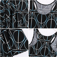 Sexy Women Casual Dress Deathly Hallows Reversible Skater Dress LY3