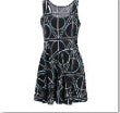 Sexy Women Casual Dress Deathly Hallows Reversible Skater Dress LY3