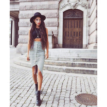 Sexy Women High Waist Bodycon Lace-Up Skirt Side Split Asymmetric Hem Laidies Pencil Skirt Elastic Waist Solid Pink Saia