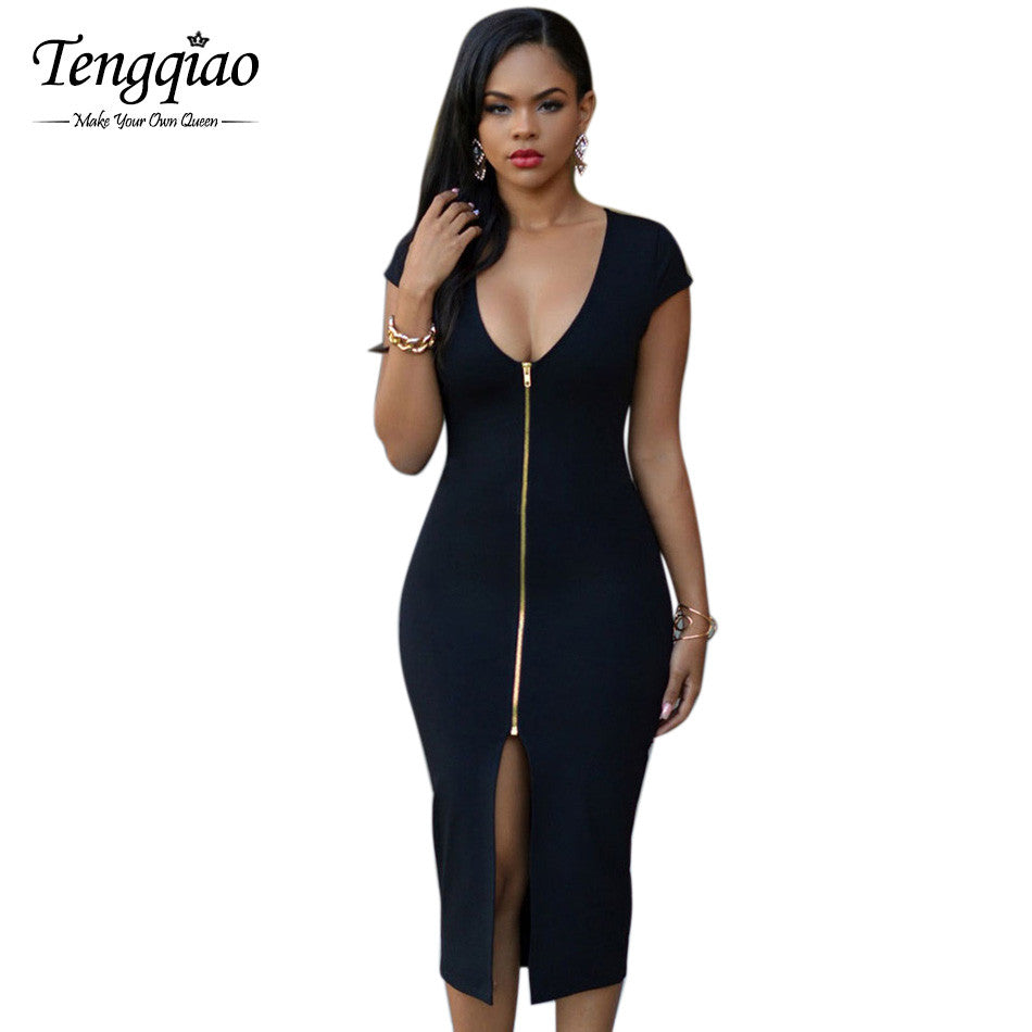Front Zip Bodycon White Sexy Dress Asymmetrical Party Night Club Dress – Yo La La Front Zip Bodycon White Sexy Dress Asymmetrical Party Night Club Dress – Yo La La