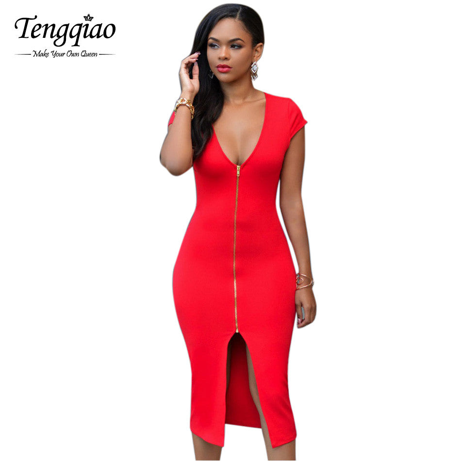 Front Zip Bodycon White Sexy Dress Asymmetrical Party Night Club Dress Yo La La Front Zip Bodycon White Sexy Dress Asymmetrical Party Night Club Dress Yo La La