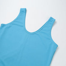 Women Bandage Dress Scoop Neck Low Cut at Back Sexy Party Dresses Sleeveless Side Cutouts Clubwear Light Blue