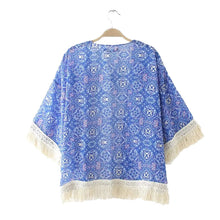 Style Tops Women Blouses Printed Shirts Casual Camisas Femininas Blusas Vintage Kimono Cardigan Plus Size