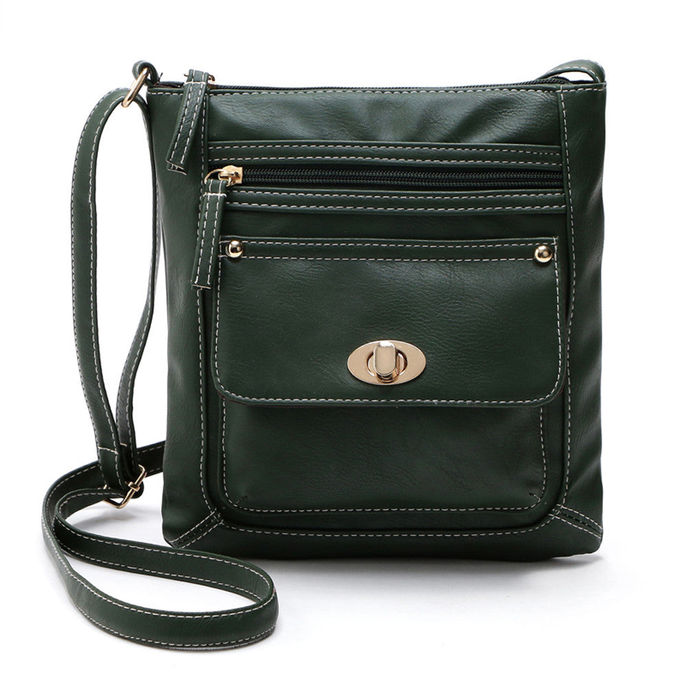 Womens Leather Satchel Cross Body Shoulder Bag Fashion Large Space Zipper Messenger Bags bolsa feminina