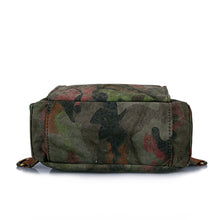 Vintage Women Camouflage Printing Canvas Backpack Leather Retro Small Shoulder Chest Bag Camo Travel Bag Mochila Feminina