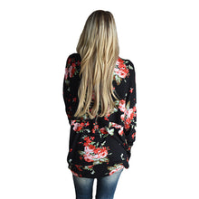 Vintage Women Kimono Cardigan Floral Print Long Sleeve Loose Outerwear Coat Tops Black/Dark Green/Royal Blue Bomber Jacket
