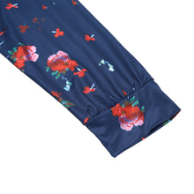 Vintage Women Kimono Cardigan Floral Print Long Sleeve Loose Outerwear Coat Tops Black/Dark Green/Royal Blue Bomber Jacket