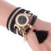 Vogue Watchs Wrap Around For Women Weave Leather Bracelet Lady Womans Wrist Watch Fast Shipping Feida