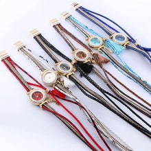 Vogue Watchs Wrap Around For Women Weave Leather Bracelet Lady Womans Wrist Watch Fast Shipping Feida