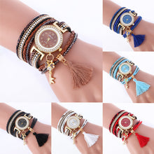 Vogue Watchs Wrap Around For Women Weave Leather Bracelet Lady Womans Wrist Watch Fast Shipping Feida