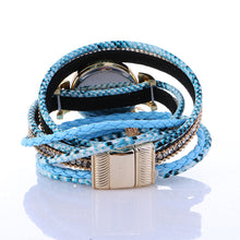 Vogue Watchs Wrap Around For Women Weave Leather Bracelet Lady Womans Wrist Watch Fast Shipping Feida