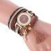 Vogue Watchs Wrap Around For Women Weave Leather Bracelet Lady Womans Wrist Watch Fast Shipping Feida