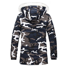 WaddedHooded Coats Veste Homme Parkas Jaqueta Masculina Casual Slim Fit Medium Long Camouflage Jackets