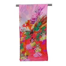 New Women Chiffon Scarf Contrast Leaves Print Long Shawlcolorful Fashion Pashmina Wrap