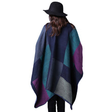 Vintage Women Poncho Blanket Cape Plaid Ladies Knitted Shawl Echarpe Ladies Cashmere Scarf India Oversized Coat