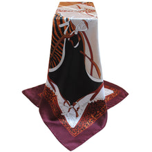 Women Square Satin Kerchief Contrast Ethnic Headband Vintage Shawl Thin Pashmina Bufandas Mujer Shawls and Scarves