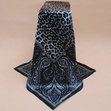 Women Square Satin Kerchief Contrast Ethnic Headband Vintage Shawl Thin Pashmina Bufandas Mujer Shawls and Scarves