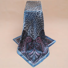 Women Square Satin Kerchief Contrast Ethnic Headband Vintage Shawl Thin Pashmina Bufandas Mujer Shawls and Scarves