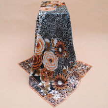 Women Square Satin Kerchief Contrast Ethnic Headband Vintage Shawl Thin Pashmina Bufandas Mujer Shawls and Scarves