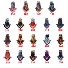 Women Square Satin Kerchief Contrast Ethnic Headband Vintage Shawl Thin Pashmina Bufandas Mujer Shawls and Scarves