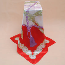 Women Square Satin Kerchief Contrast Ethnic Headband Vintage Shawl Thin Pashmina Bufandas Mujer Shawls and Scarves