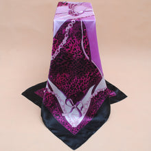 Women Square Satin Kerchief Contrast Ethnic Headband Vintage Shawl Thin Pashmina Bufandas Mujer Shawls and Scarves