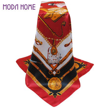 Women Square Satin Kerchief Contrast Ethnic Headband Vintage Shawl Thin Pashmina Bufandas Mujer Shawls and Scarves