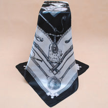Women Square Satin Kerchief Contrast Ethnic Headband Vintage Shawl Thin Pashmina Bufandas Mujer Shawls and Scarves
