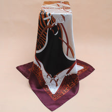 Women Square Satin Kerchief Contrast Ethnic Headband Vintage Shawl Thin Pashmina Bufandas Mujer Shawls and Scarves